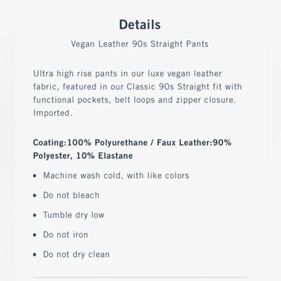 Abercrombie Vegan Leather Beige Pants - Picture 11 of 11